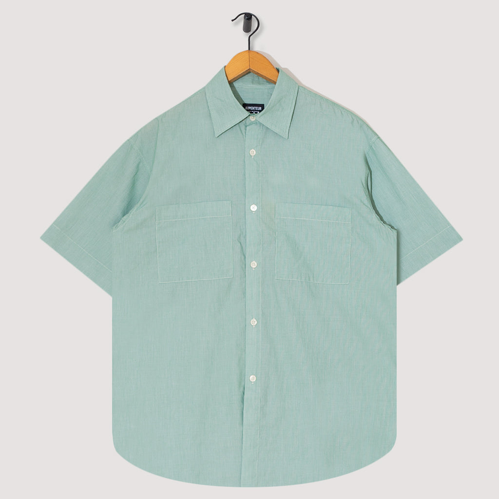 Stereo Shirt Green Mini Seersucker