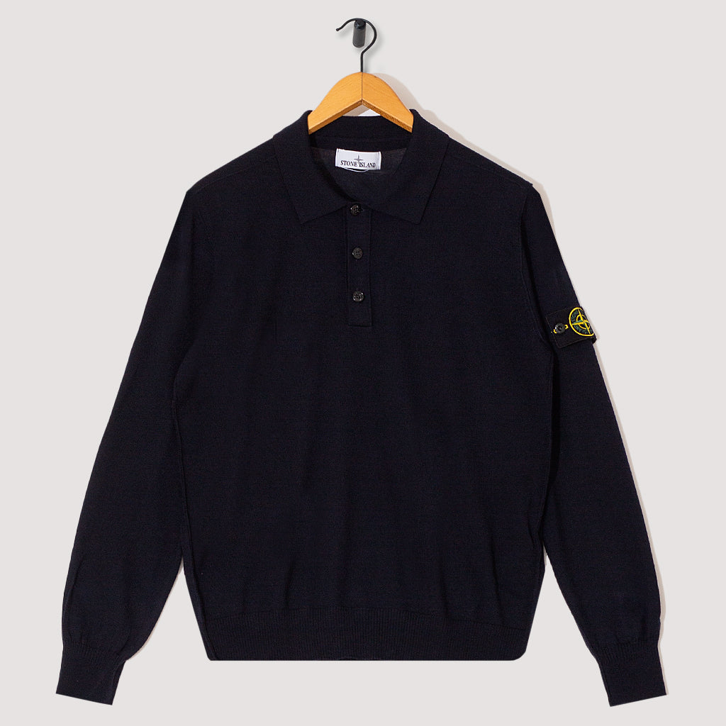 Merino Polo Navy Stone Island Peggs son