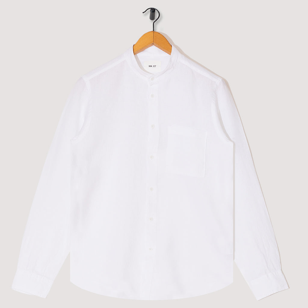 Eddie L/S Shirt - White Linen