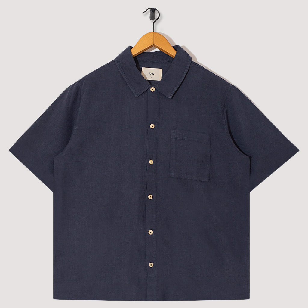 Gabe Shirt - Soft Navy | Folk | Peggs & son.