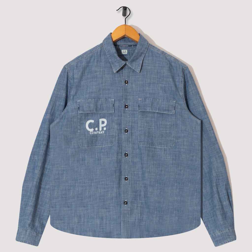 L/S Shirt - Light Chambray | C.P. Company | Peggs & Son.