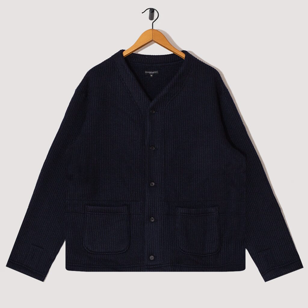 Knit Cardigan - Navy | Engineered Garments | Peggs & Son.