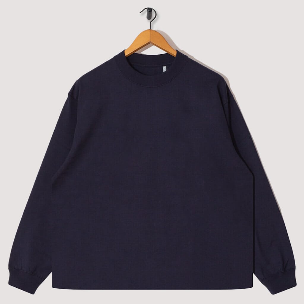 Suvin Supima Tube L/S Tee Heavy - Navy | Kaptain Sunshine | Peggs