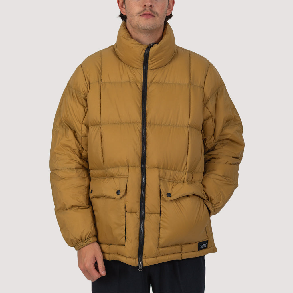 Packable Volume Down Jacket - Beige | Taion | Peggs & Son.