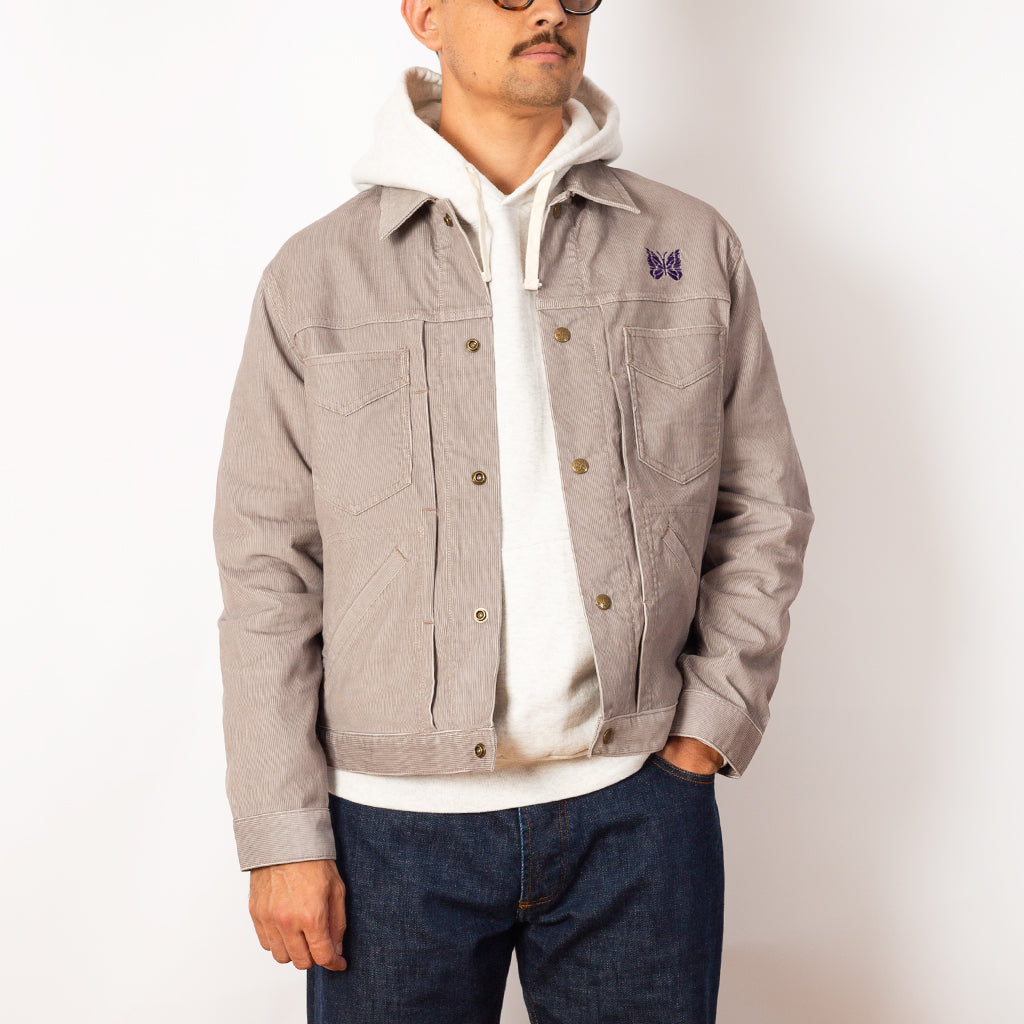 14W Corduroy Penny Jean Jacket - Light Grey