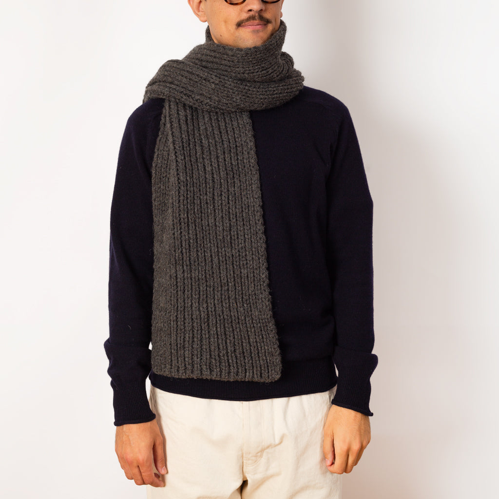 Heavy Rib Scarf - Graphite