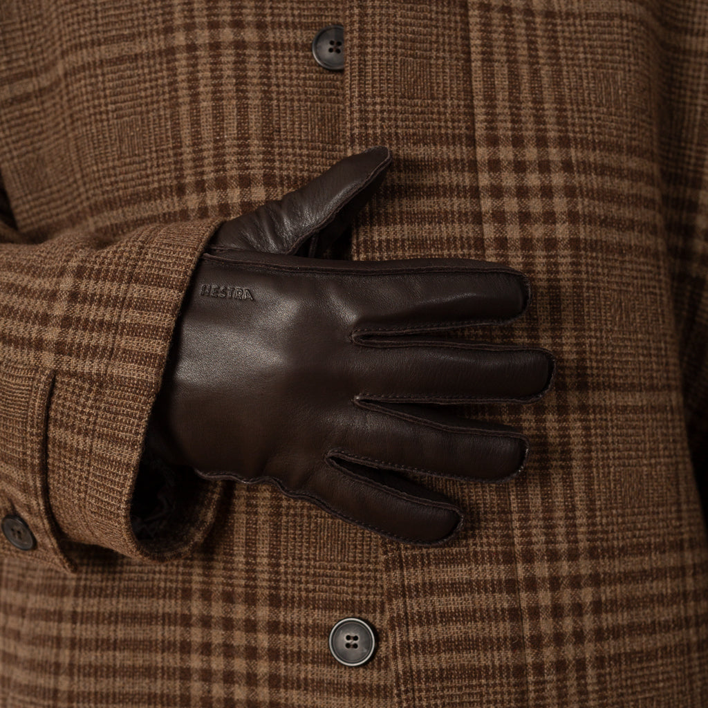 Deerskin Primaloft Rib Gloves - Dark Brown