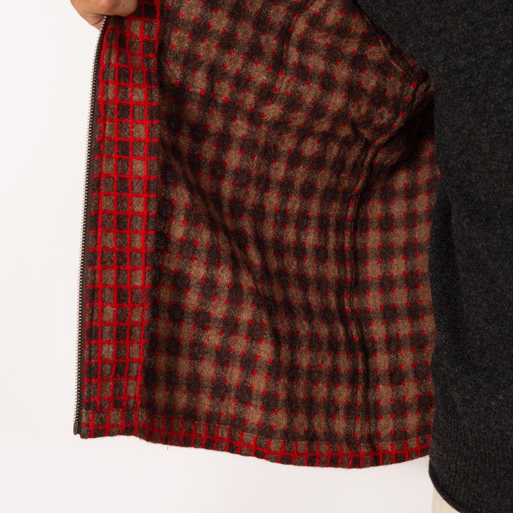 Check Mate Flannel Zip Shirt - Brown