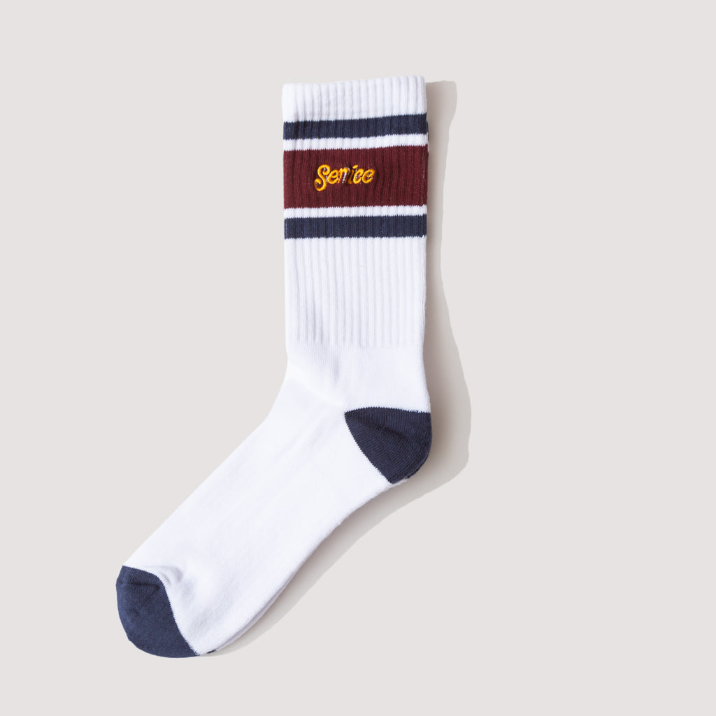 Logo Ringer Socks - White