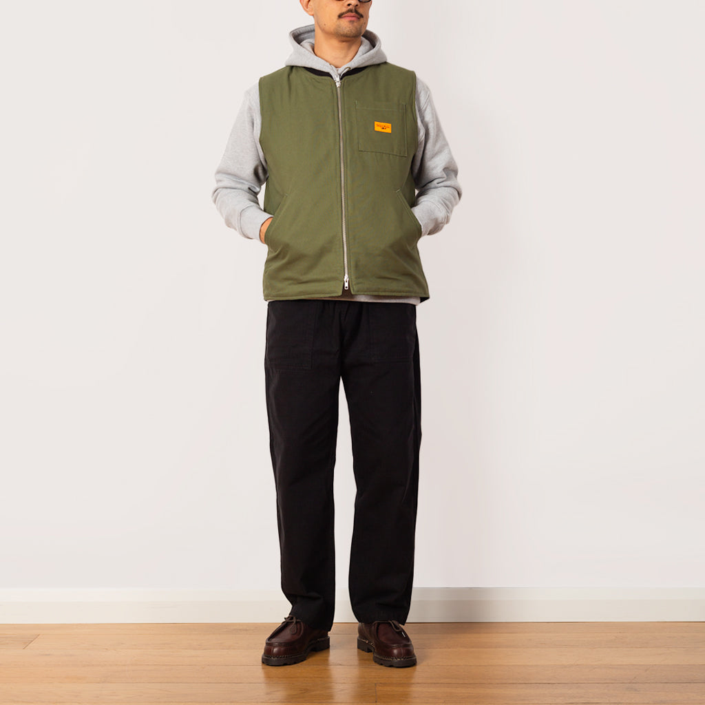 Padded Work Vest Jacket - Olive