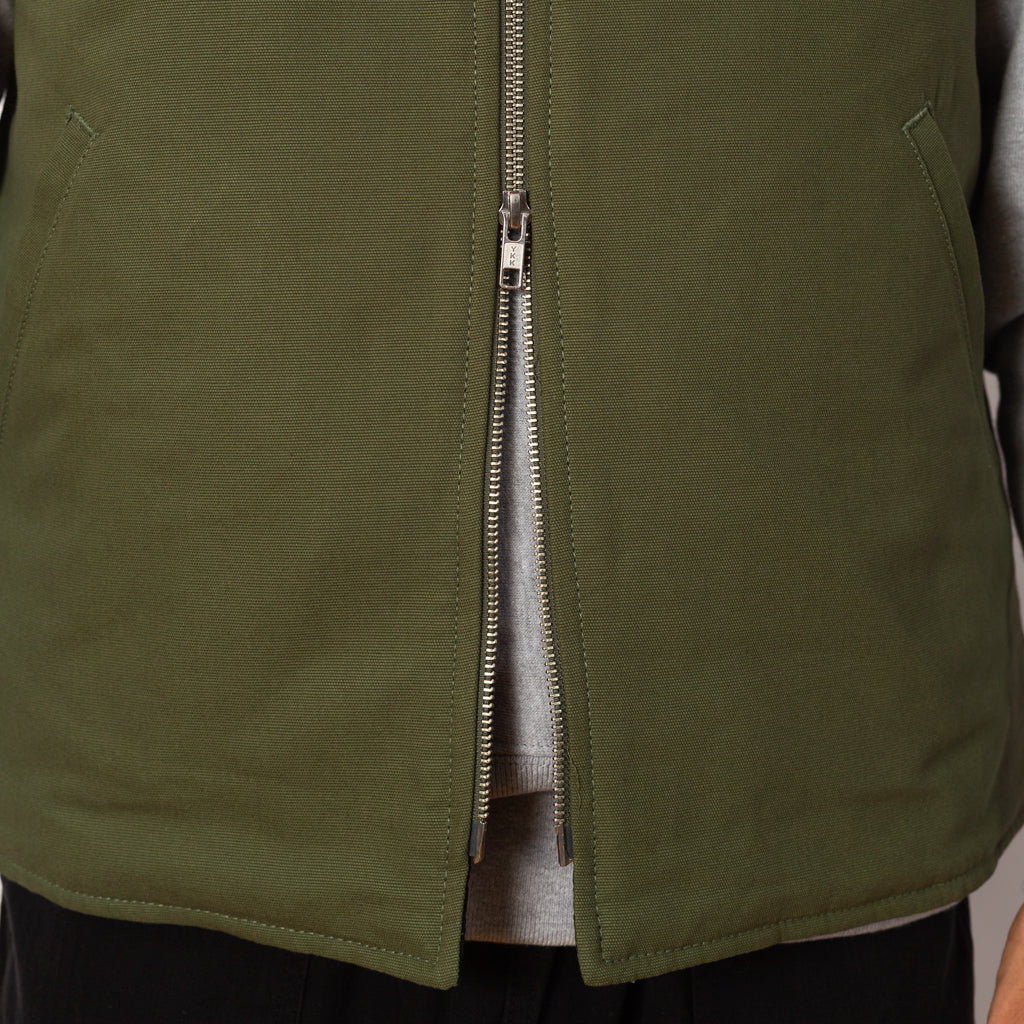 Padded Work Vest Jacket - Olive