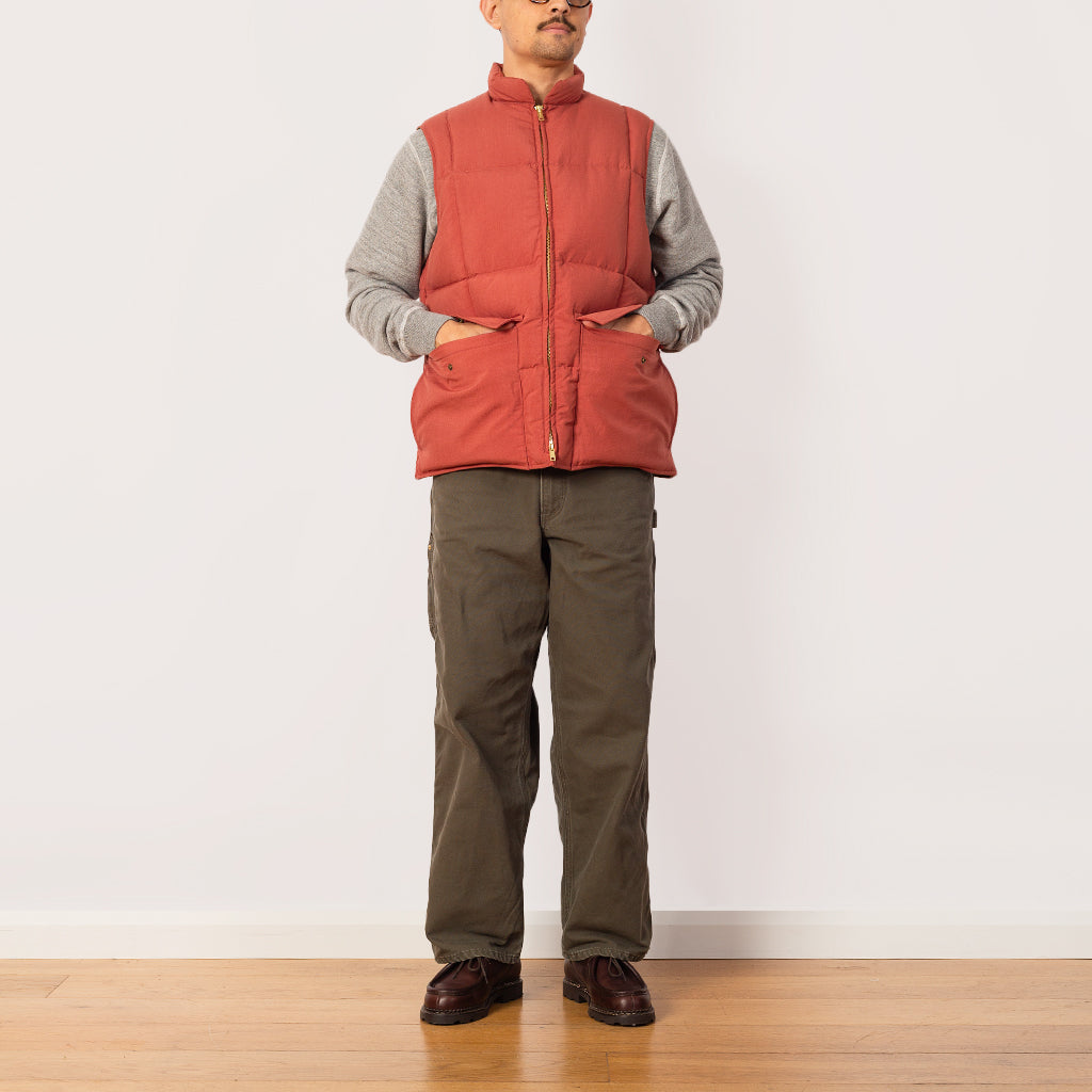 Oxford Down Vest - Orange