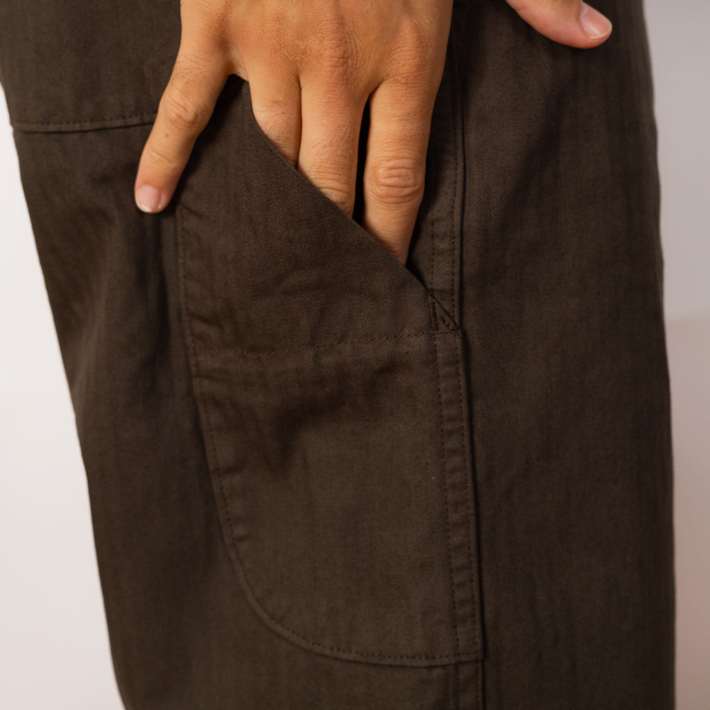 Wide Fit French Work Pant - Coffee Brown