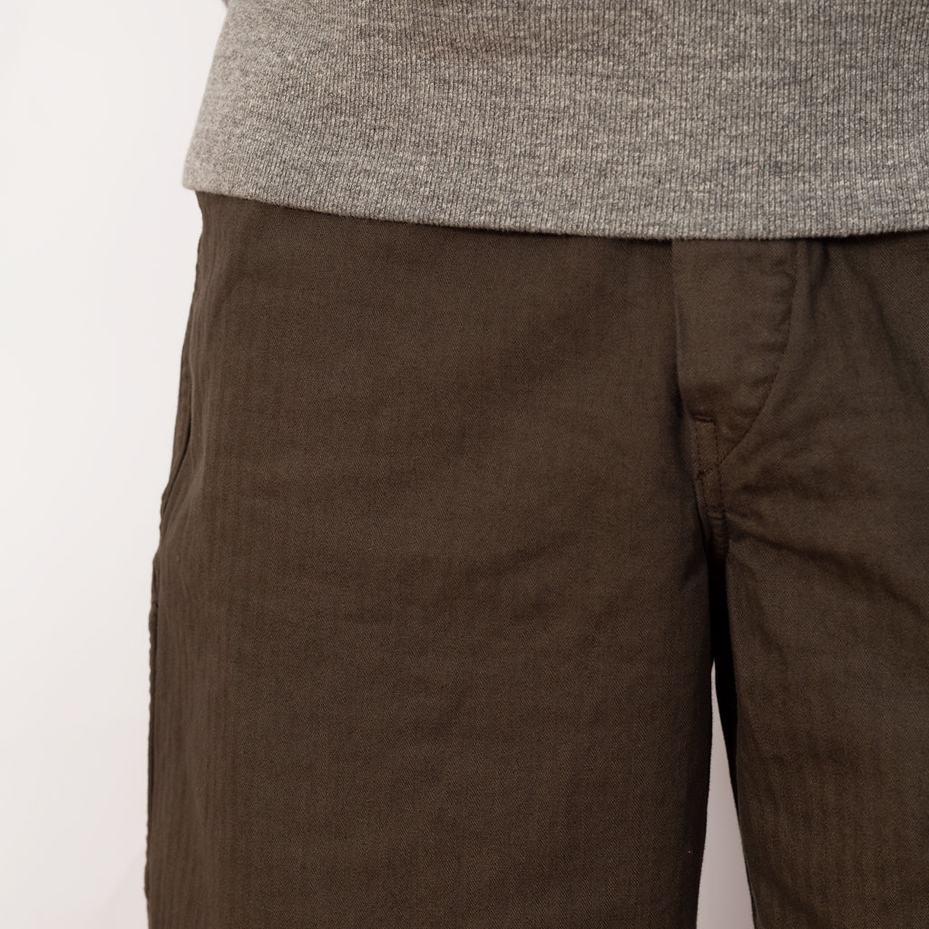 Wide Fit French Work Pant - Coffee Brown