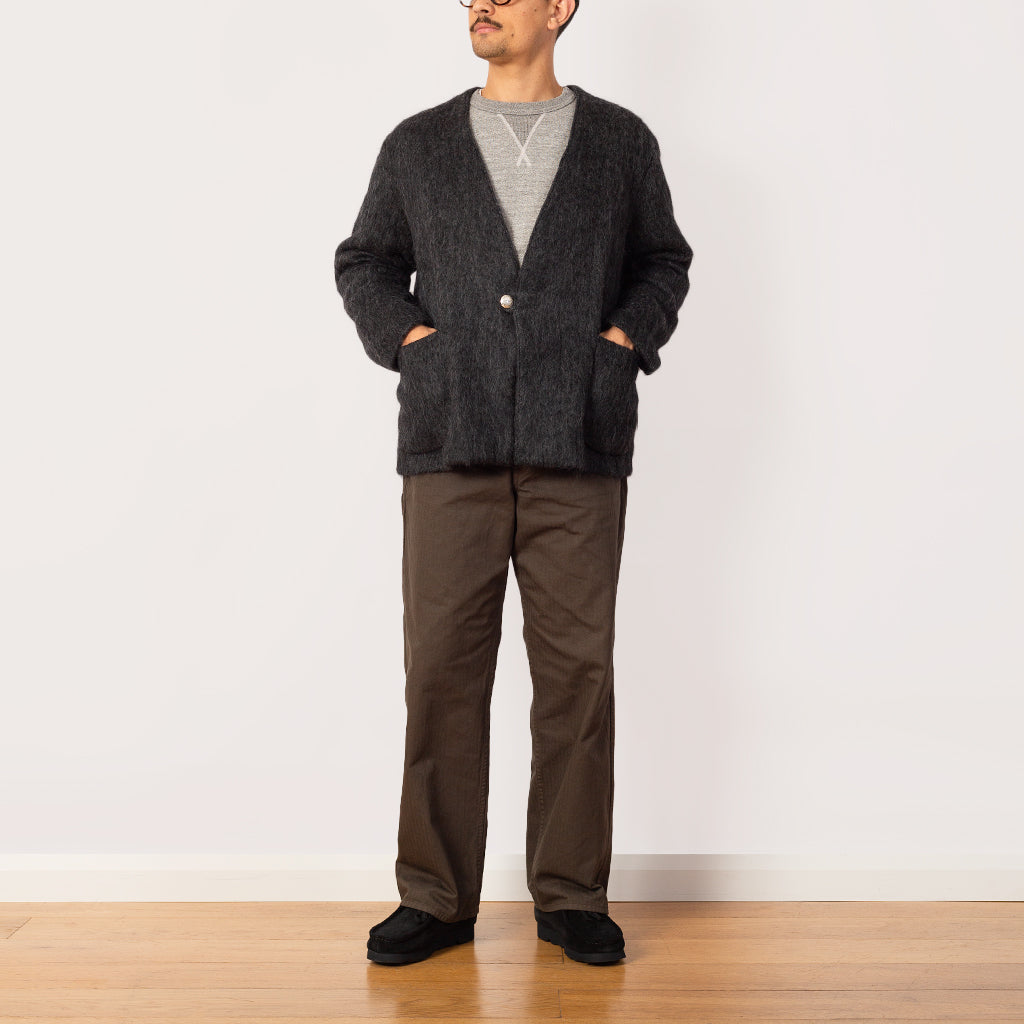 Mohair Cardigan - Charcoal Grey