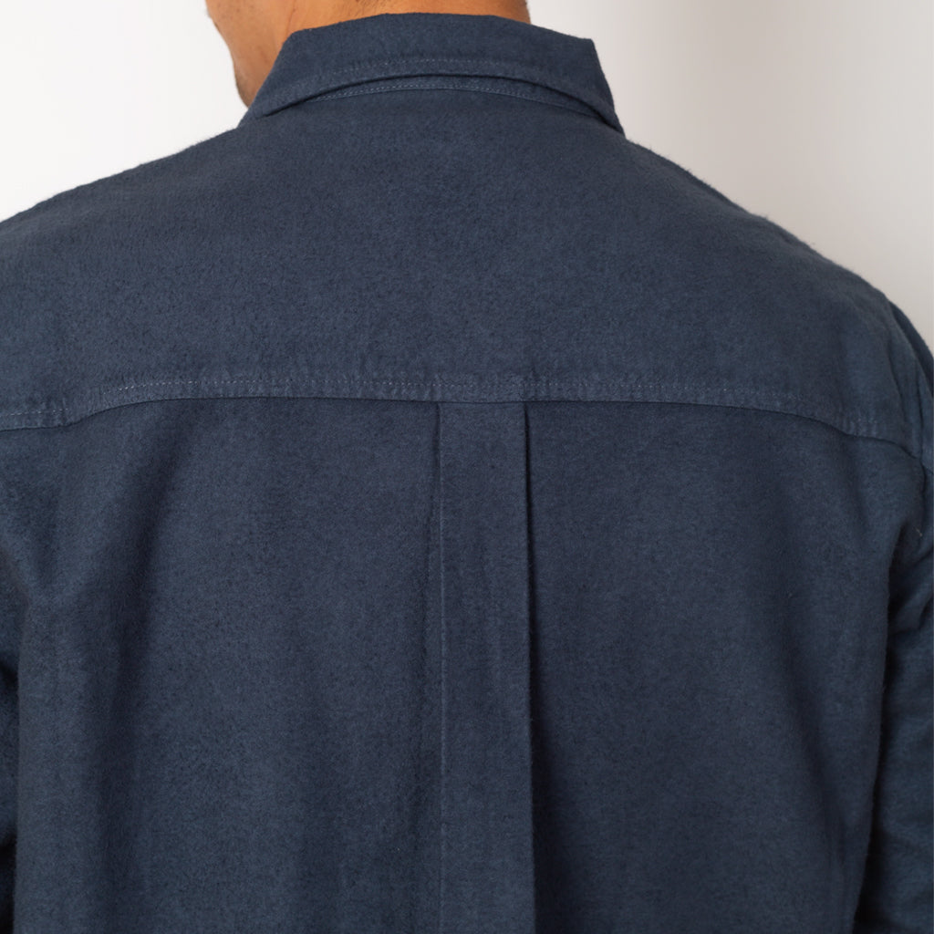 Patch Overshirt - Steel Blue Moleskin