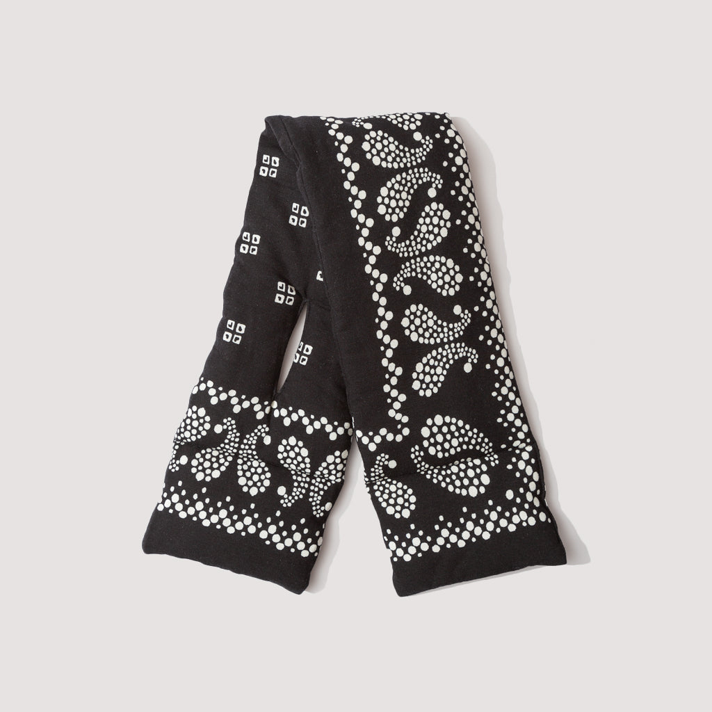 Linen Rayon Kesa Bandana Scarf - Black