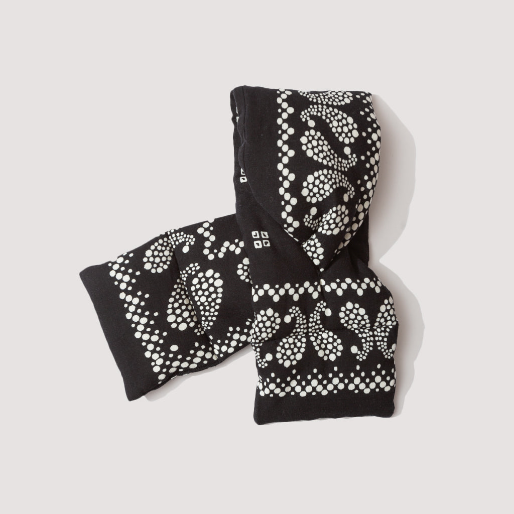 Linen Rayon Kesa Bandana Scarf - Black