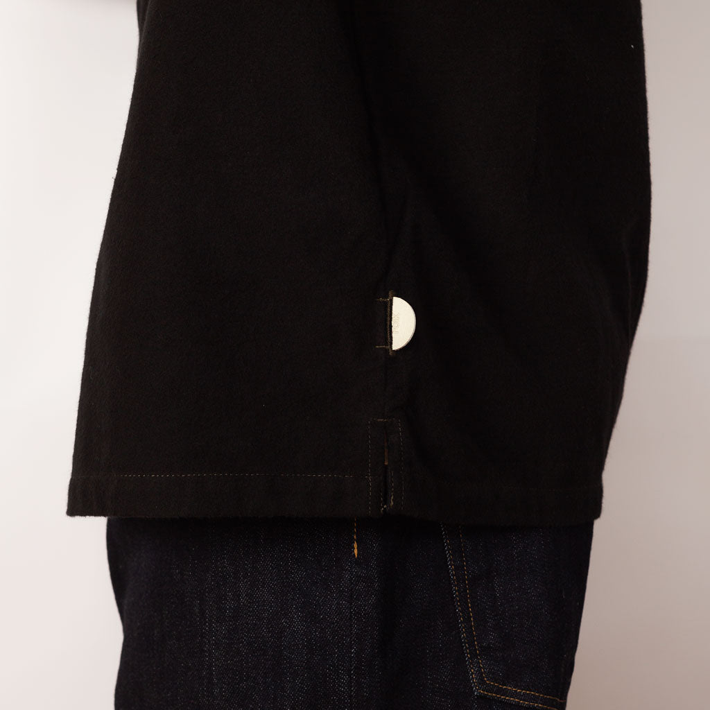 Patch Overshirt - Black Moleskin