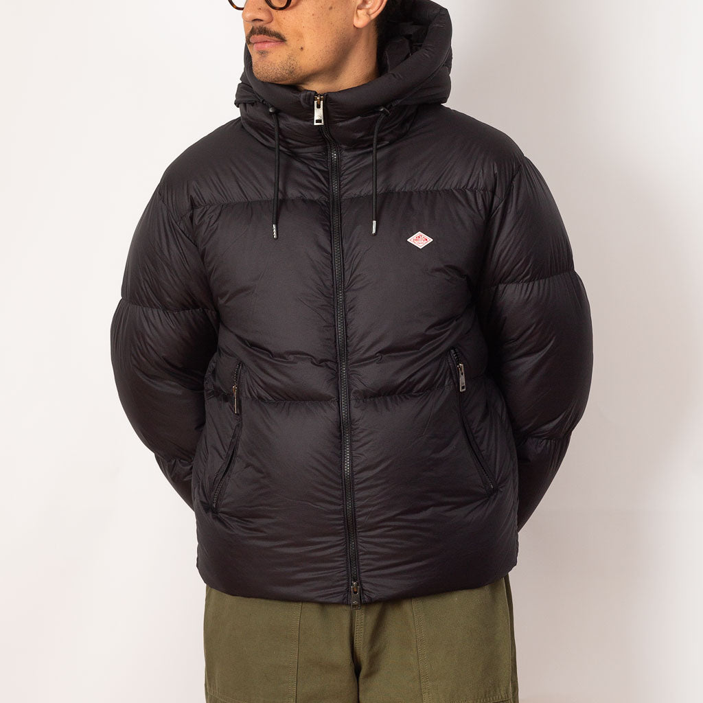 Down Hooded Jacket - Black