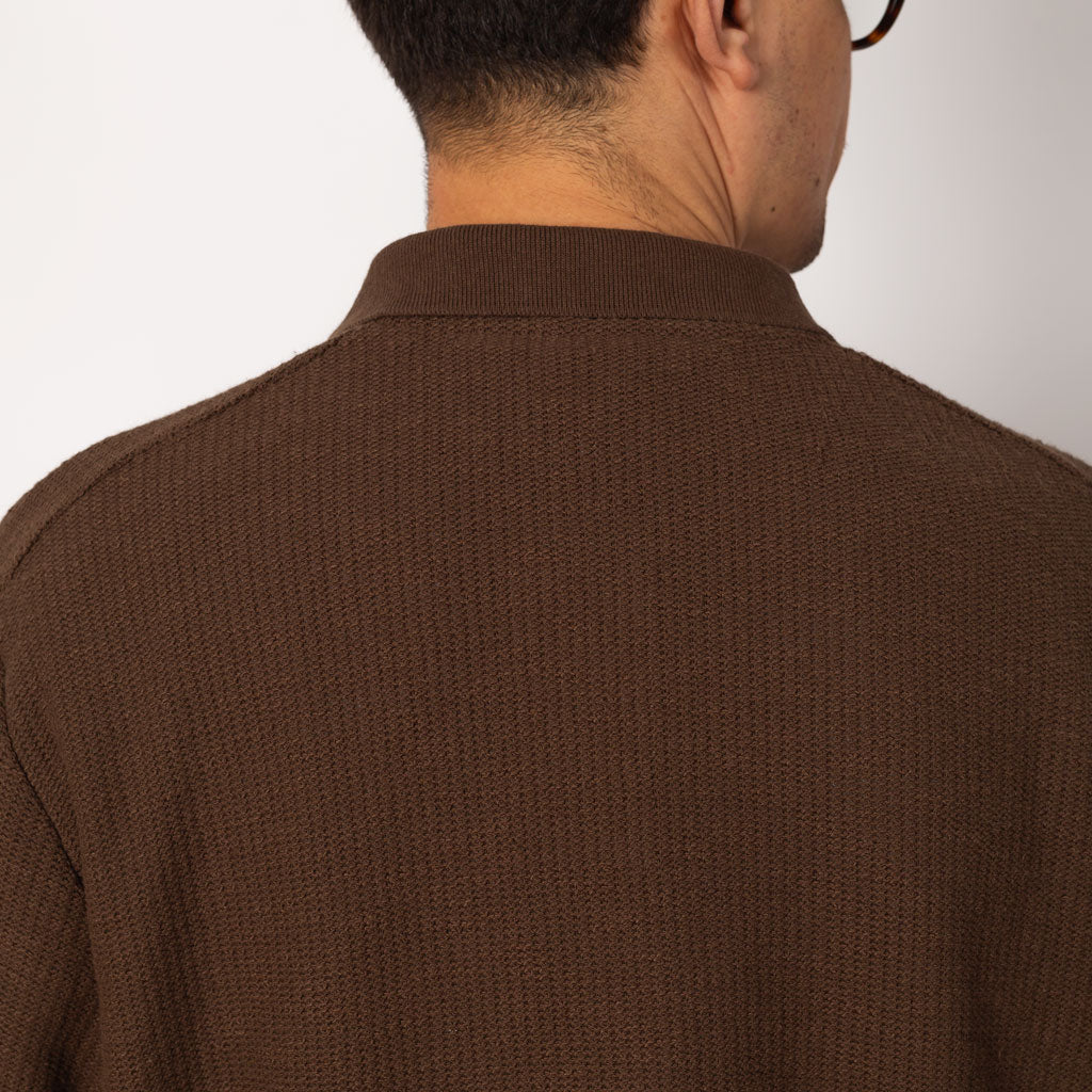 Gustav Crochet Jersey Shirt - Chestnut