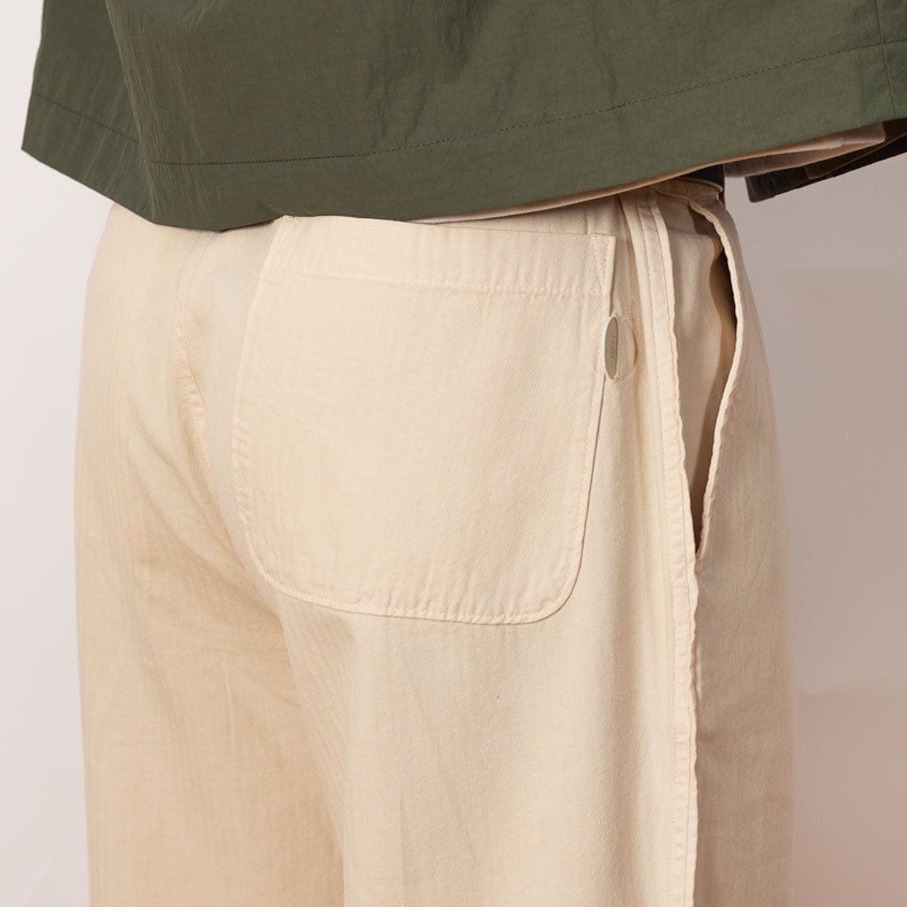 Wide Fit Trouser - Pumice Herringbone