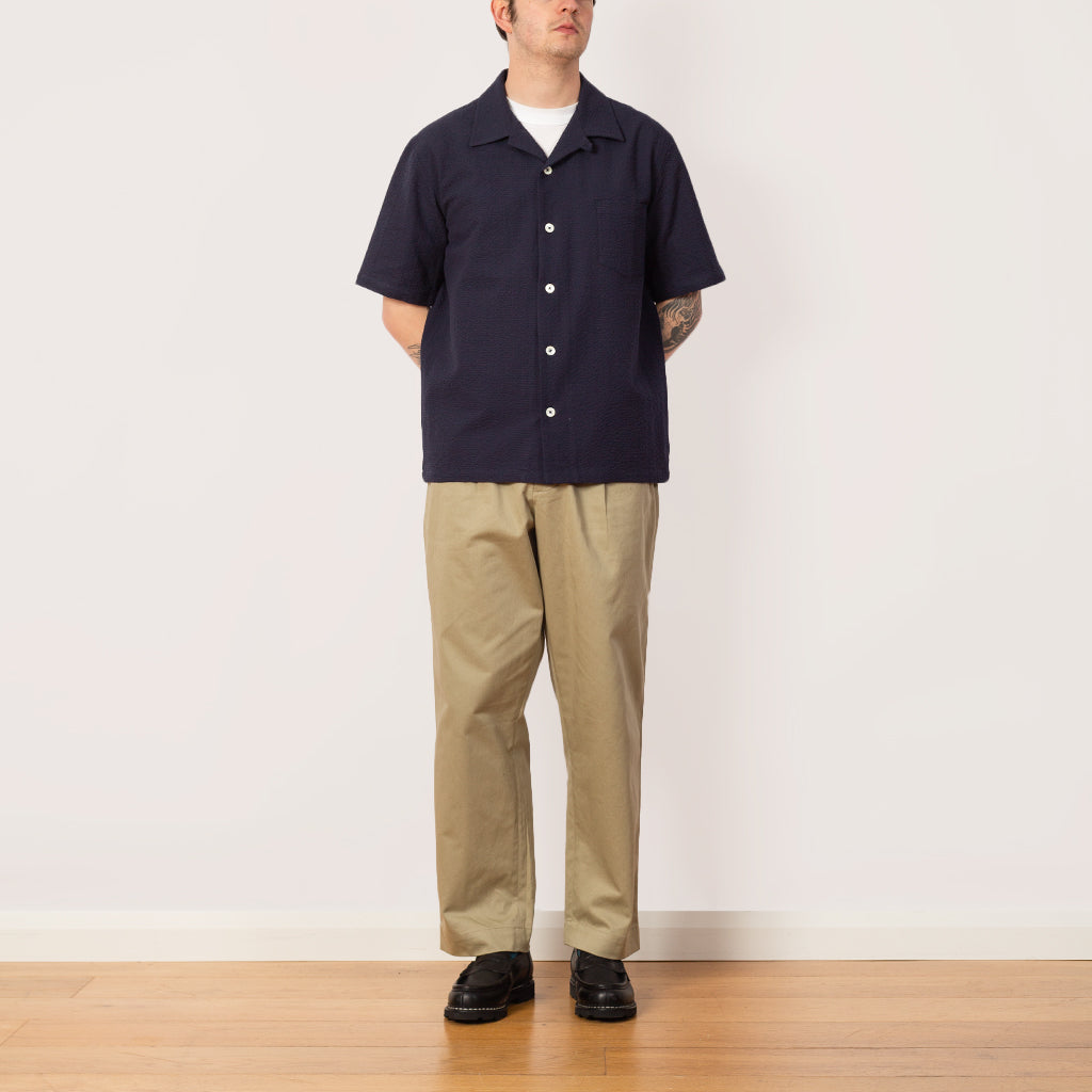 Cocktail Shirt - Navy Seersucker