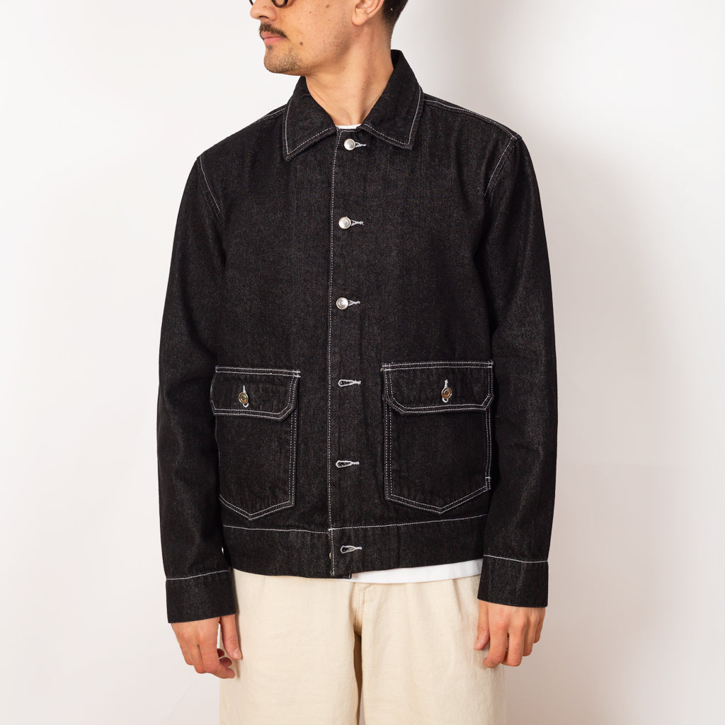 Full Button Jacket - Black