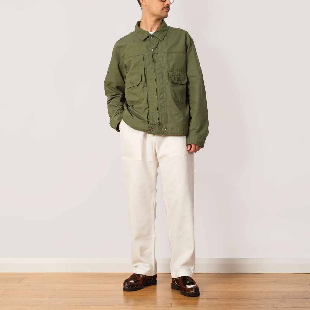 Trucker Jacket - Olive Ripstop