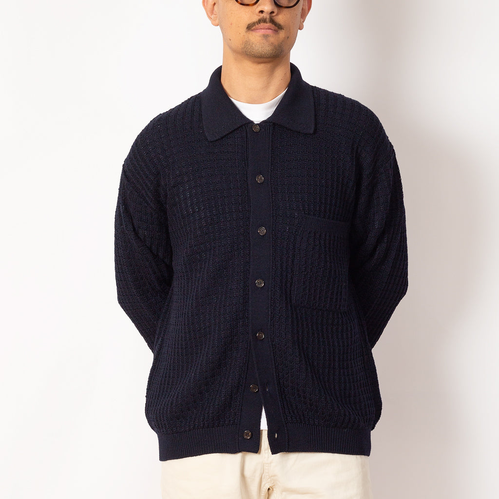 Knit Jacket - Navy Merino