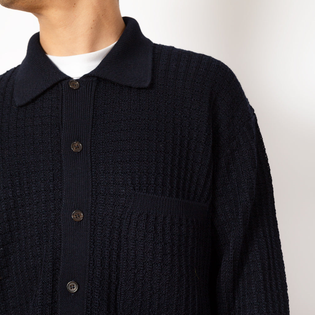 Knit Jacket - Navy Merino