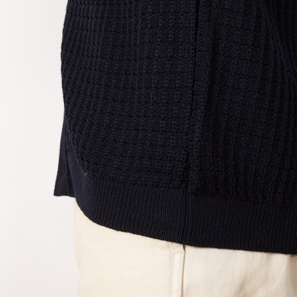 Knit Jacket - Navy Merino