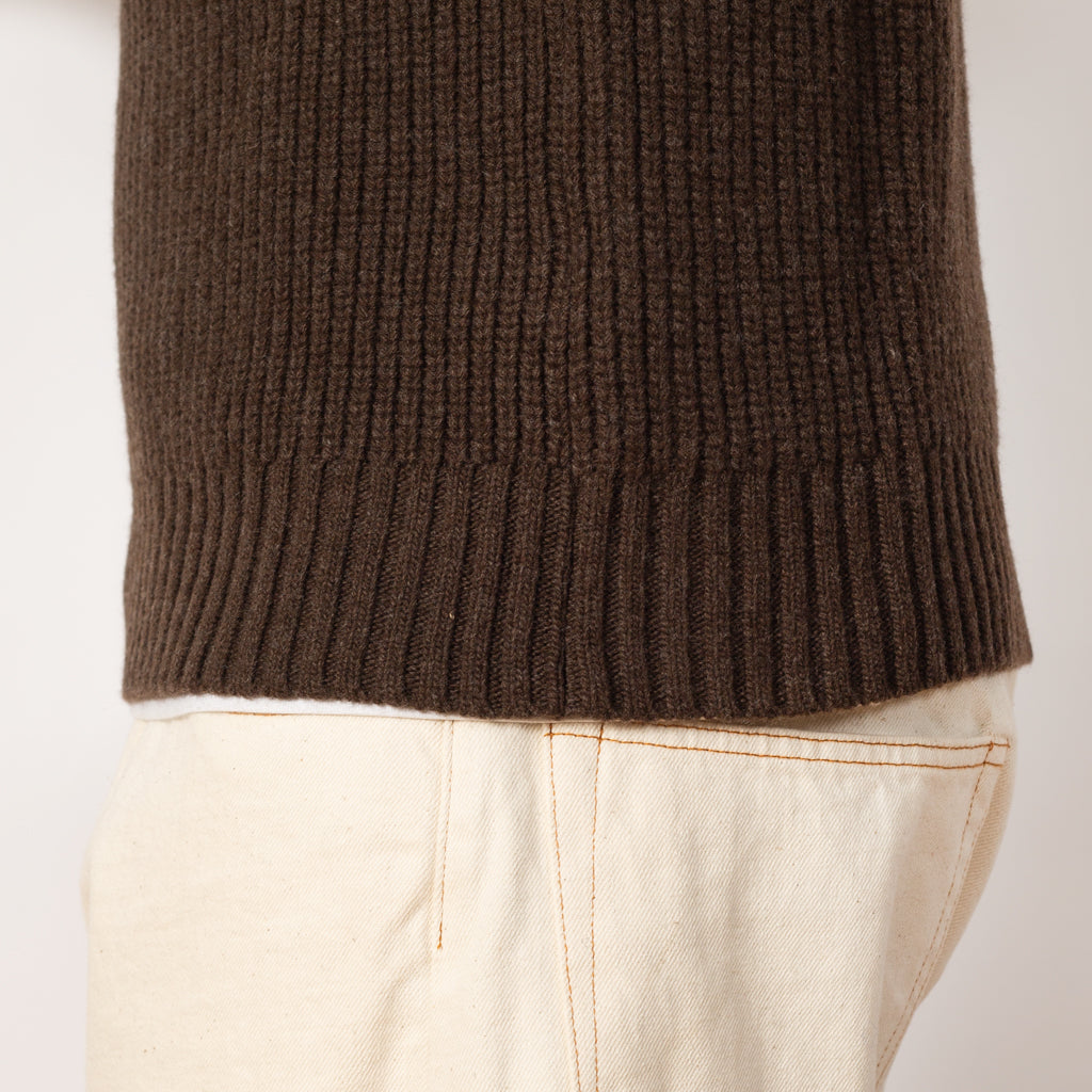 Collar Sweater - Dark Brown