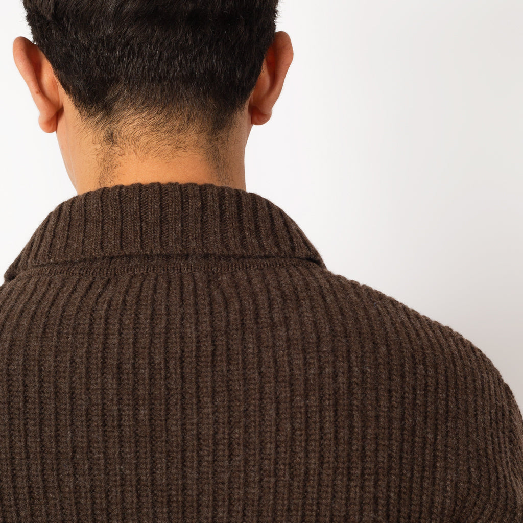 Collar Sweater - Dark Brown