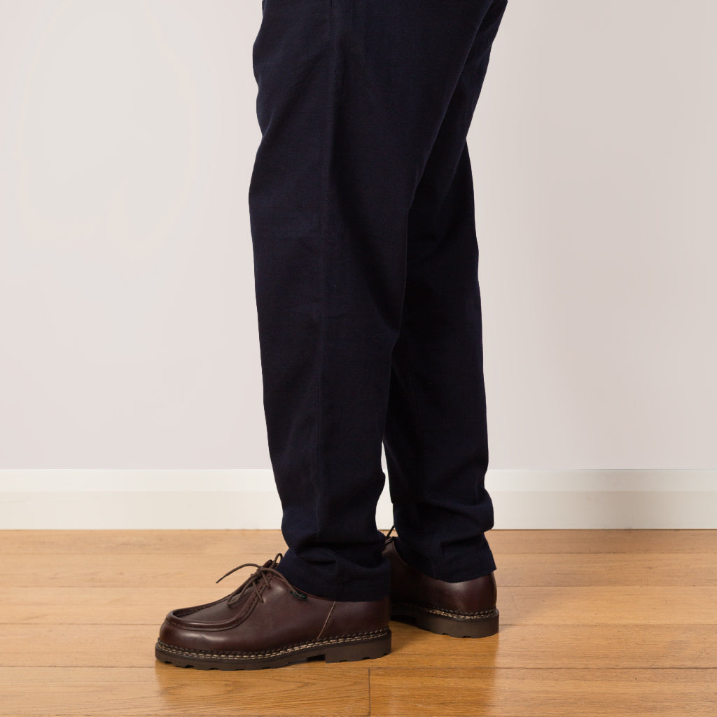 Brushed Moleskin Military Chino - Navy