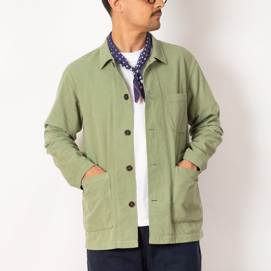 Bakers Overshirt - Light Olive Fine Cord