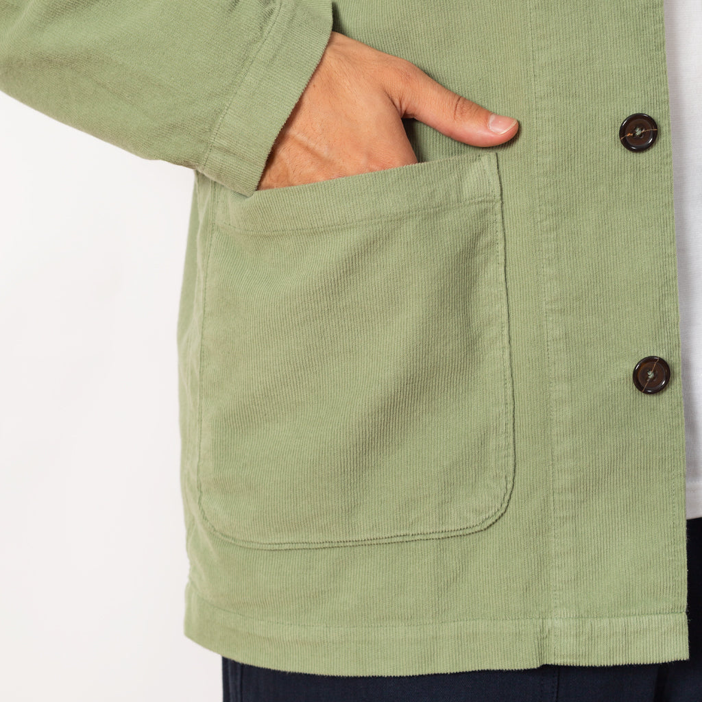 Bakers Overshirt - Light Olive Fine Cord