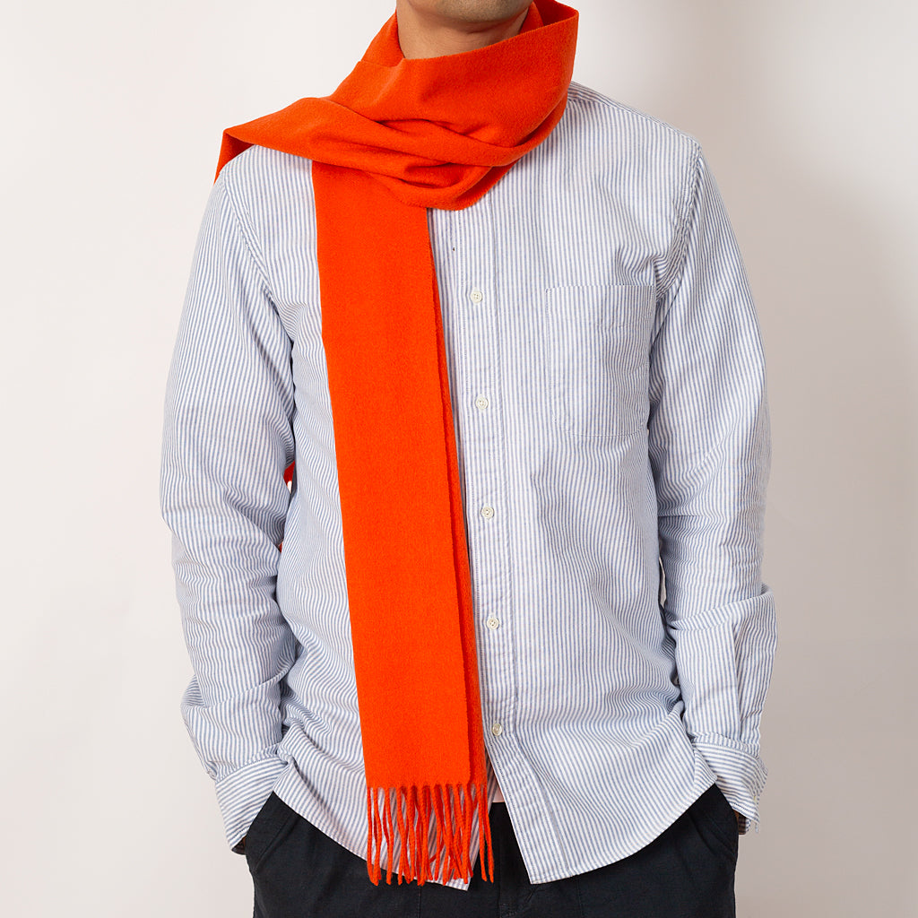 Solid Cashmere Scarf - Orange