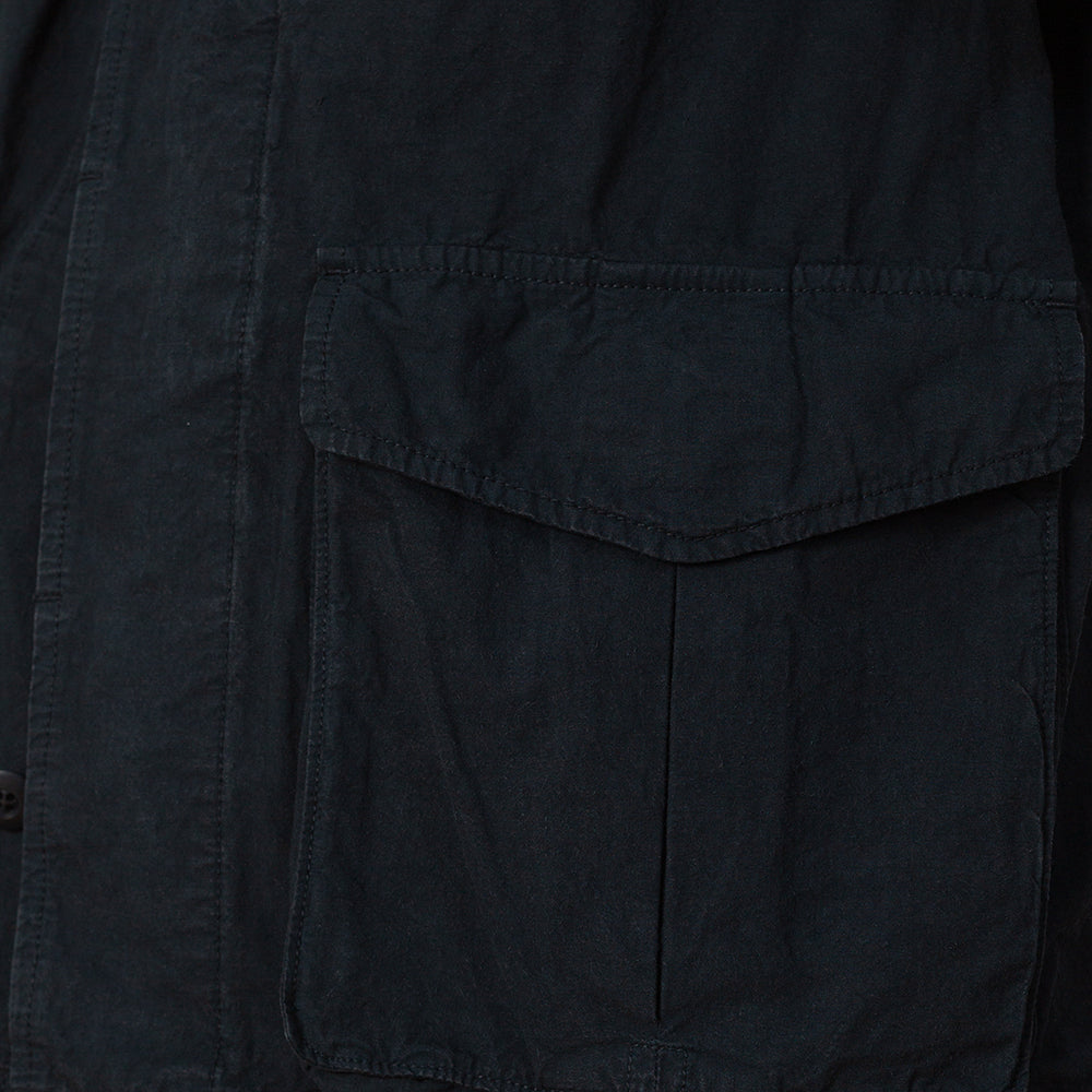 Collarless Fatigue Jacket - Navy | Sage De Cret | Peggs & Son.