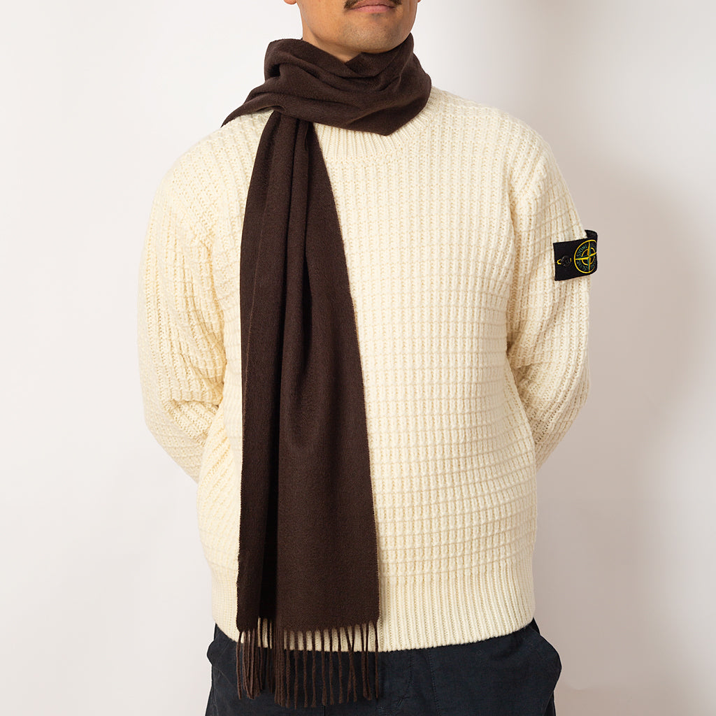 Solid Cashmere Scarf - Dark Brown