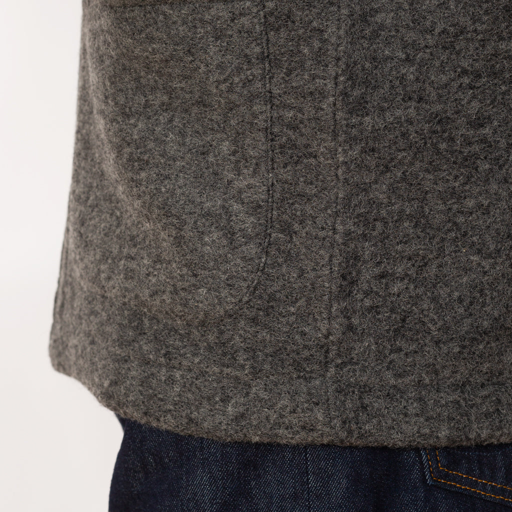 Wool Fleece Field Jacket - Grey Marl