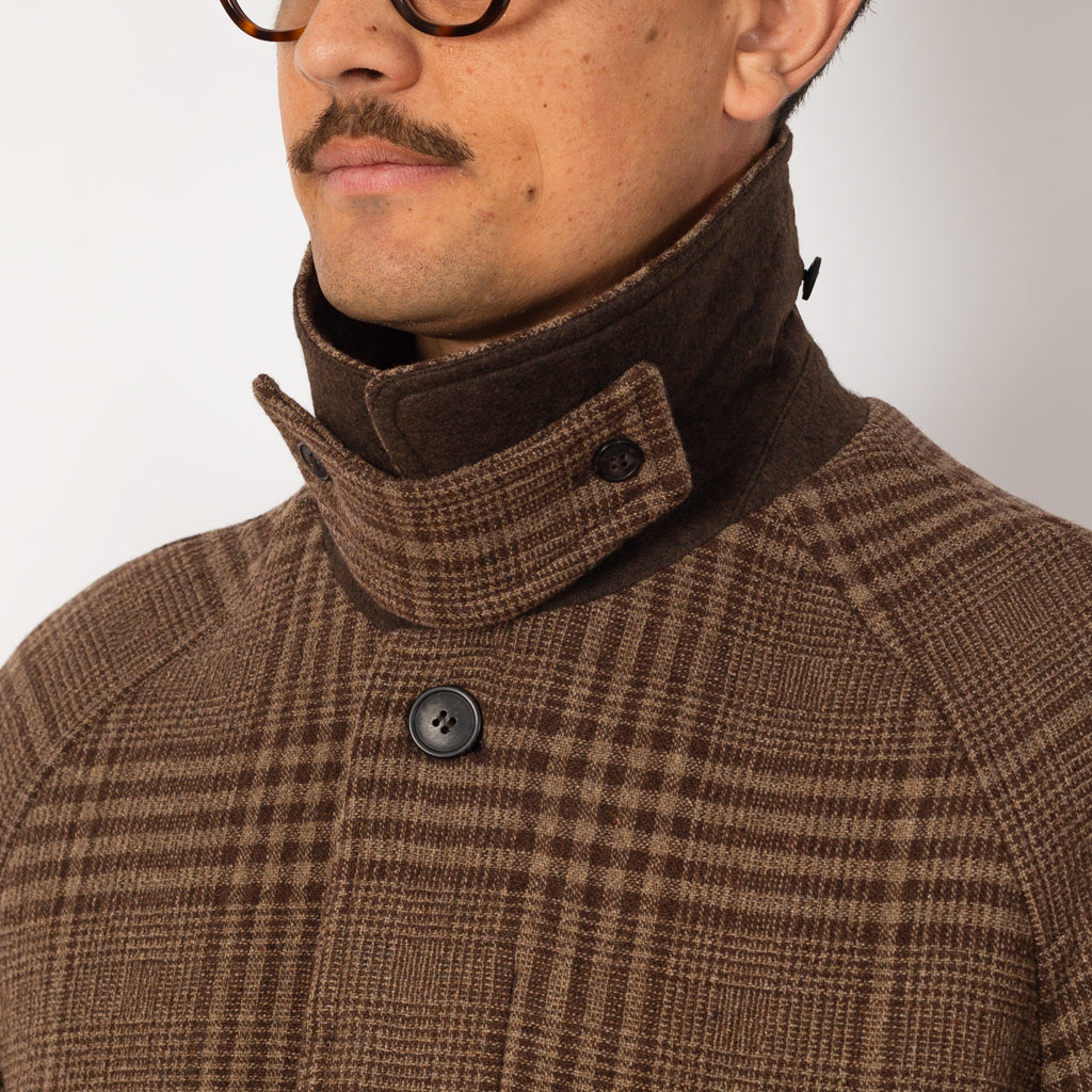 Accession Coat - Brown Check Recycled Wool