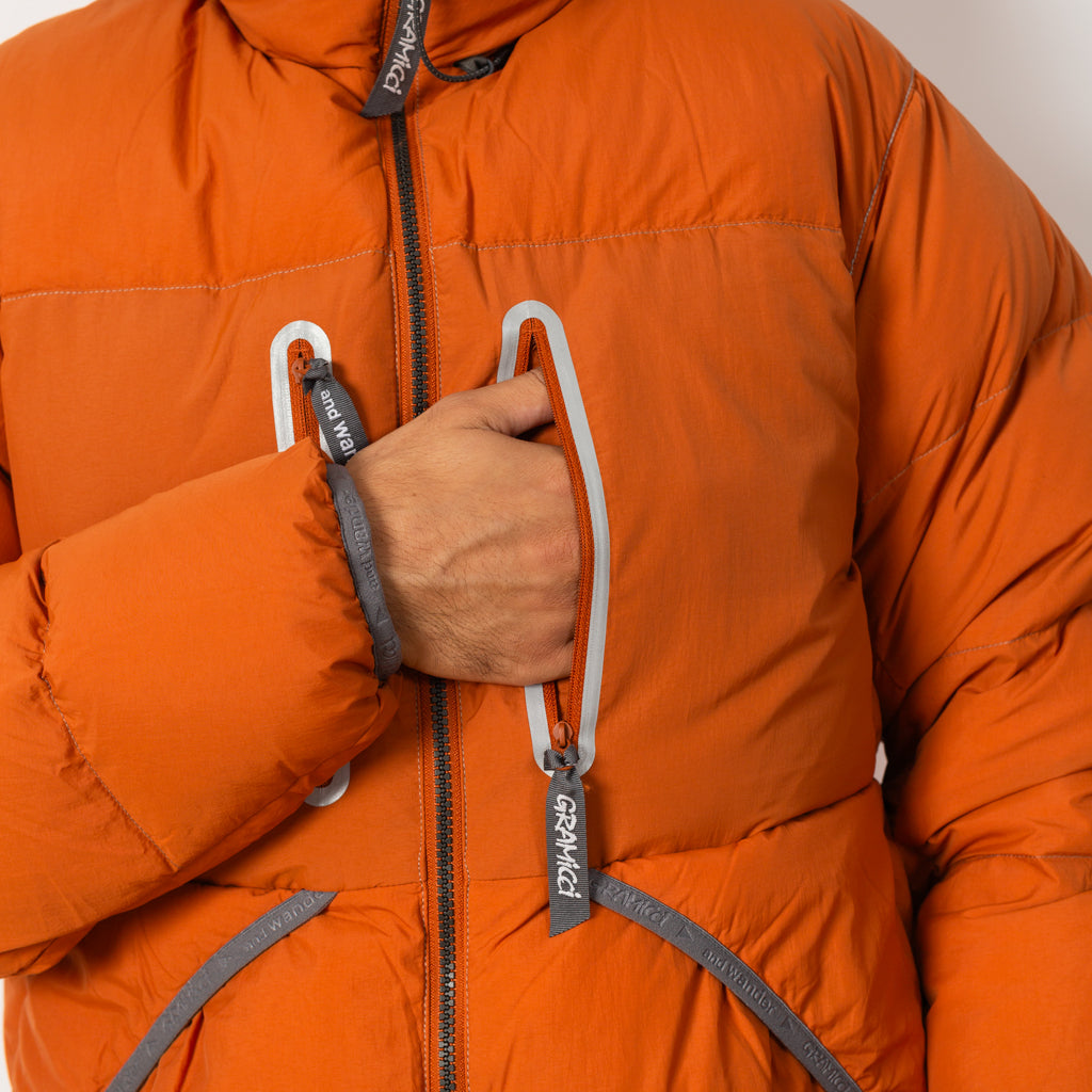 And Wander Down Jacket - Orange