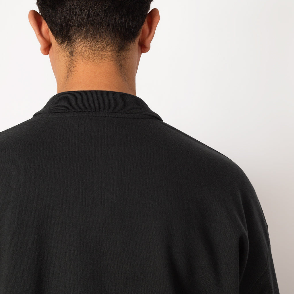 Pima Light Sweat Polo - Ink Black