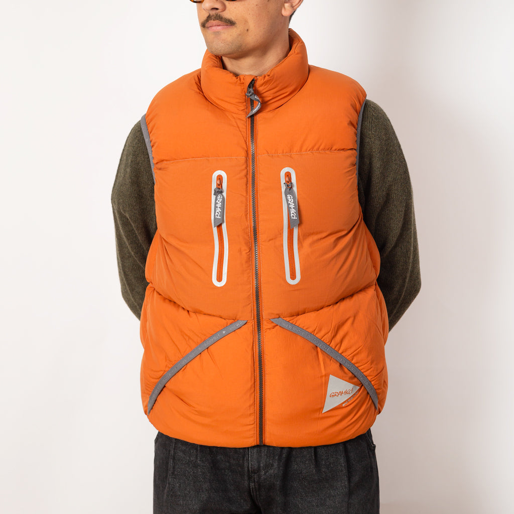 And Wander Down Vest - Orange