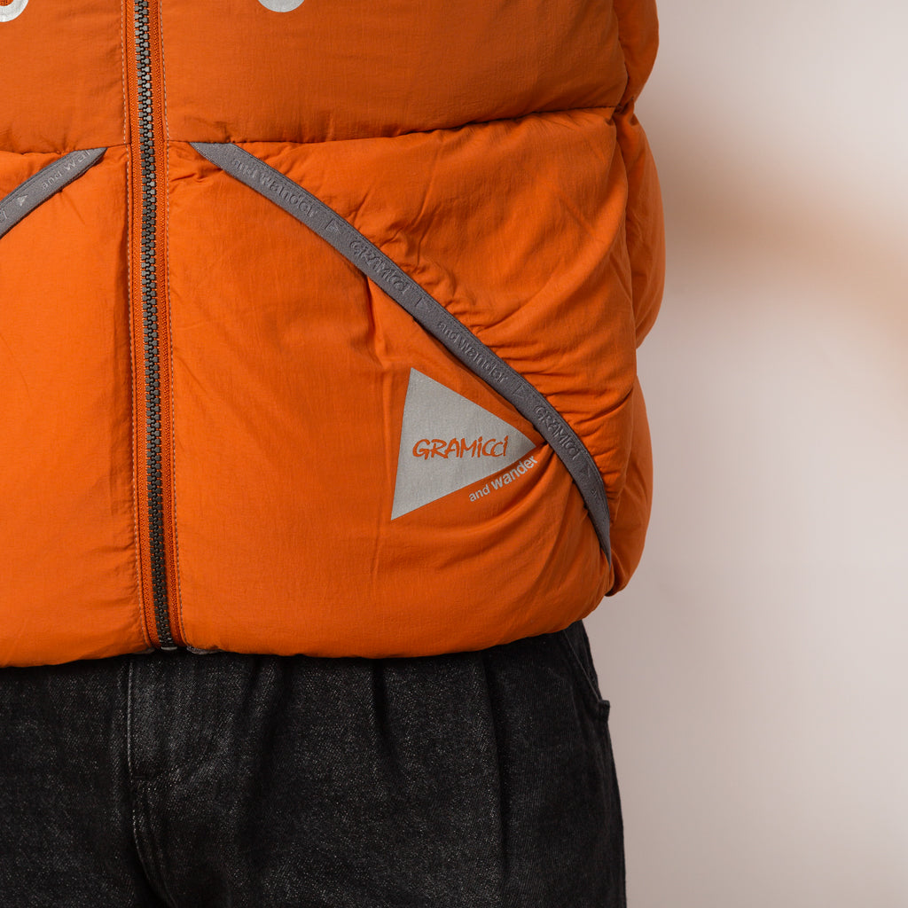 And Wander Down Vest - Orange