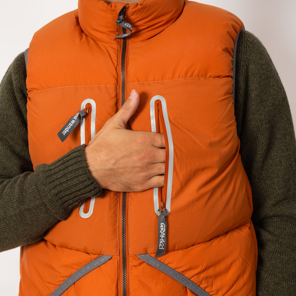 And Wander Down Vest - Orange