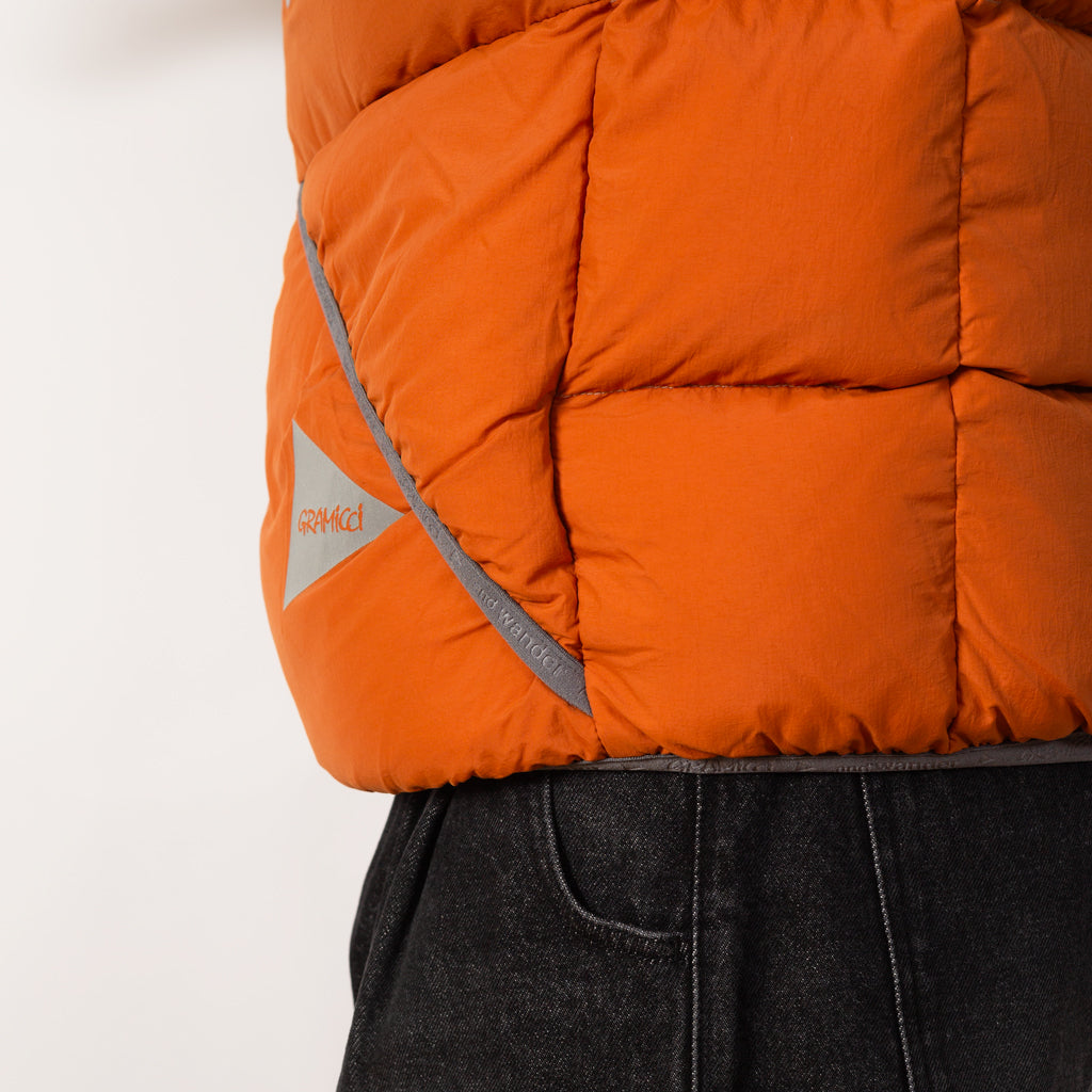 And Wander Down Vest - Orange