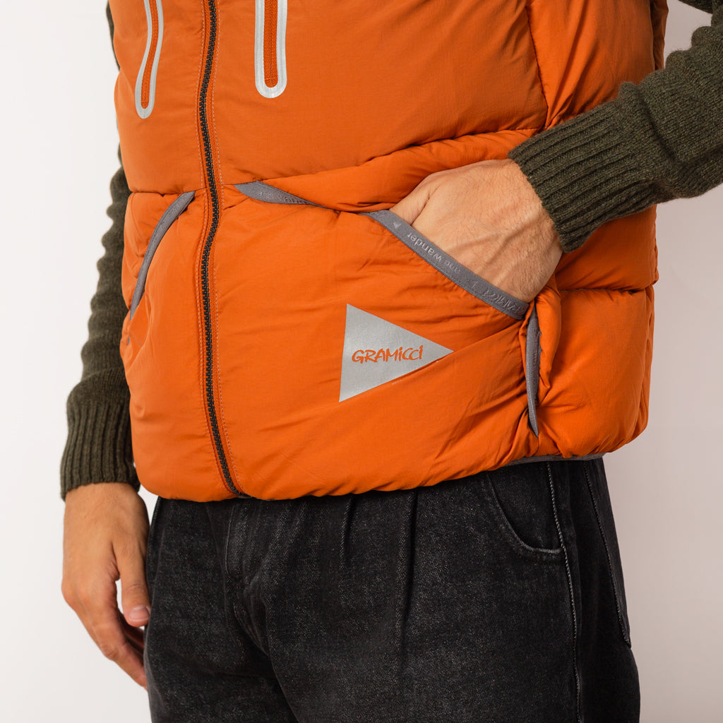 And Wander Down Vest - Orange