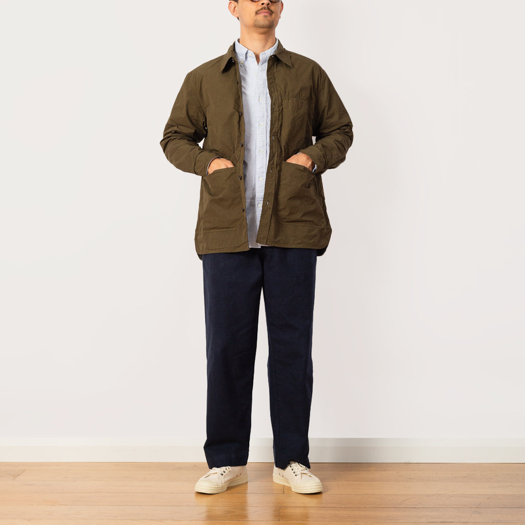 Typewriter Shirt Jacket - Army Green